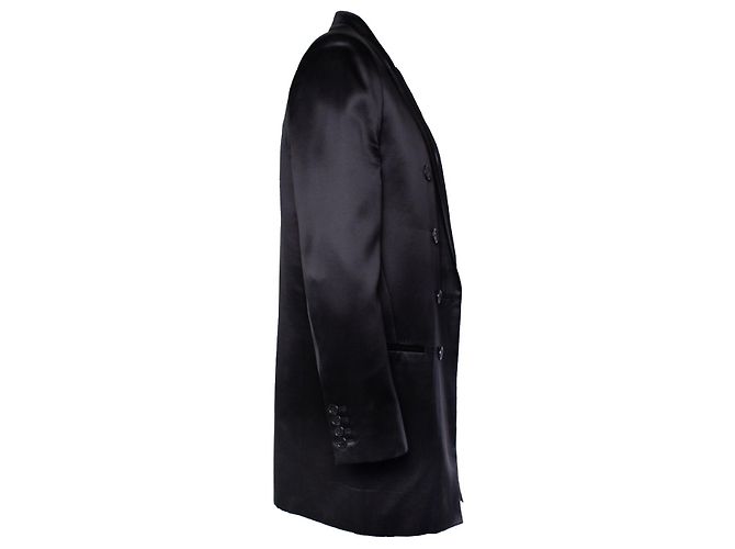 Saint Laurent, schwarzer Seidenblazer 2021 - Ansicht 4
