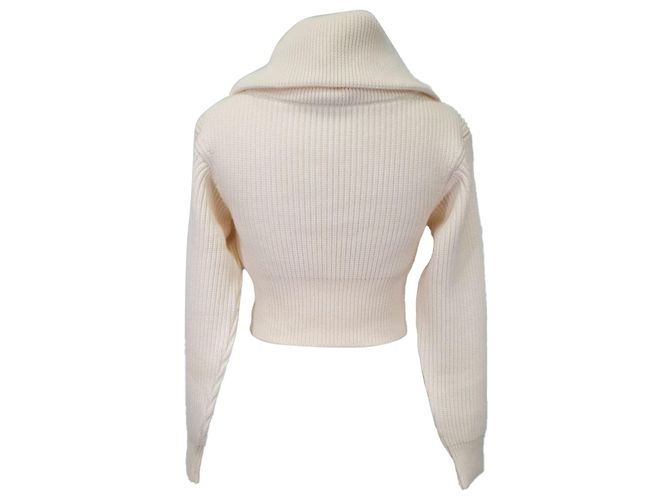 Suéter La Maille Risoul da Jacquemus em lã branca Branco Cru - vista 3