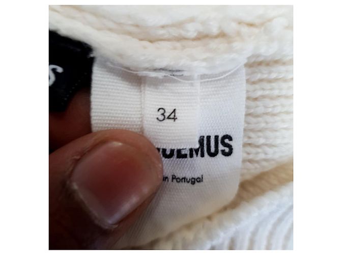 Suéter La Maille Risoul da Jacquemus em lã branca Branco Cru - vista 5