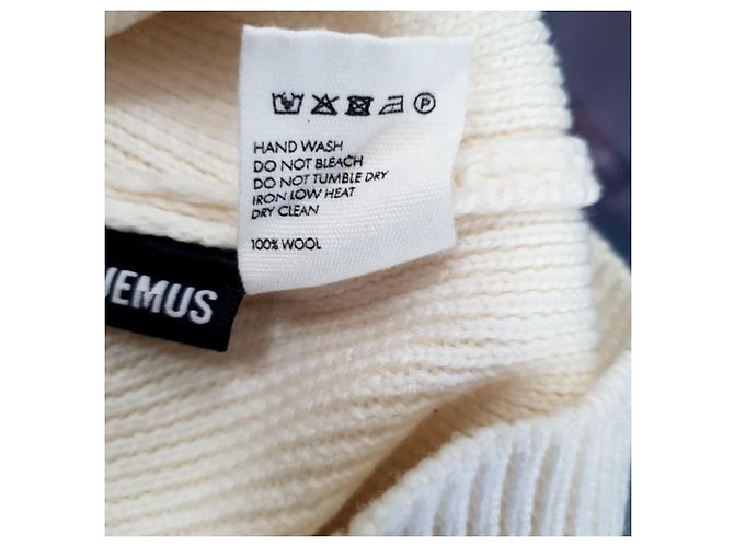 Suéter La Maille Risoul da Jacquemus em lã branca Branco Cru - vista 6
