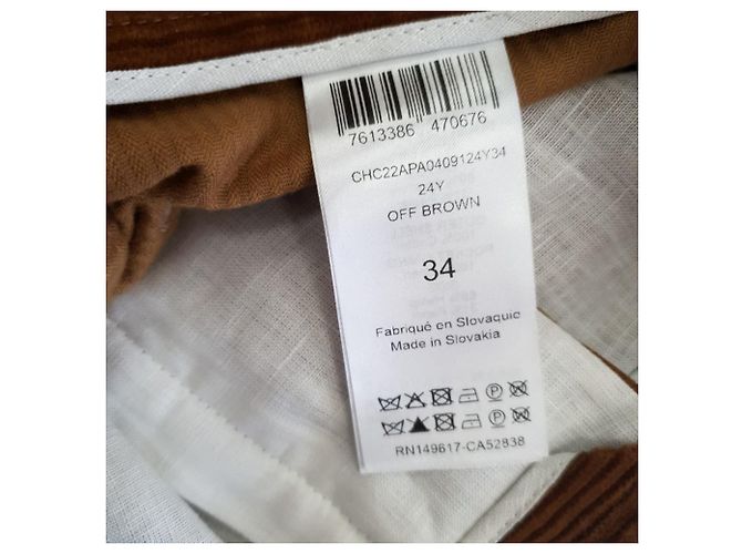 Chloé Patchwork Schlaghose aus braunem Cordrot - Ansicht 4