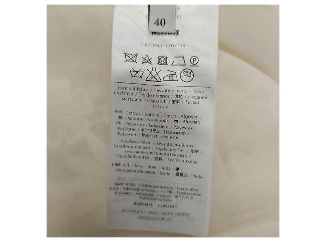 Valentino Garavani Minivestido Valentino en algodón blanco con detalles de encaje Crudo - vista 6