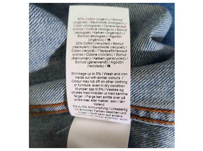 Ganni Tint Mini Kleid in Hellblau Denim - Ansicht 7