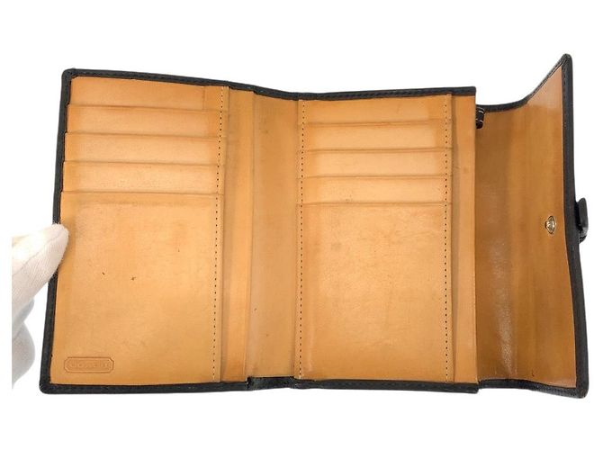 Portafoglio Coach Mini Signature Canvas Nero - vista 4