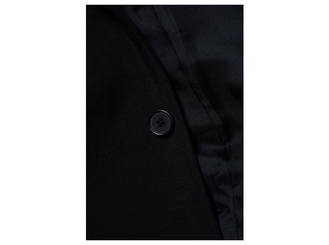 Saint Laurent, blazer nero con revers lucidi - vista 8