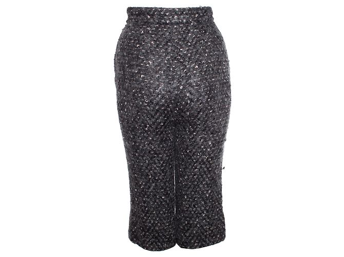 Dolce & Gabbana, Calça de lã cinza de comprimento até o joelho. - vista 3