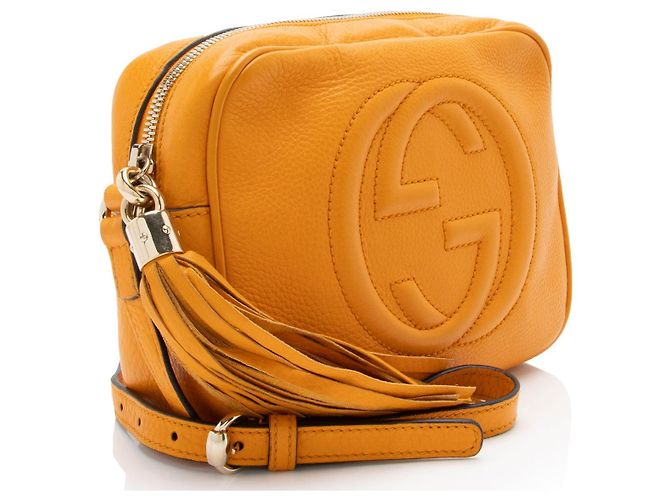 Borsa Soho Disco in pelle Gucci Arancione - vista 2