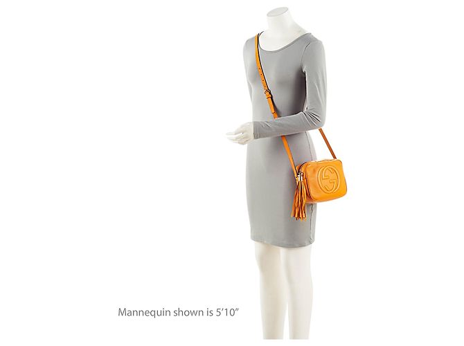 Borsa Soho Disco in pelle Gucci Arancione - vista 5