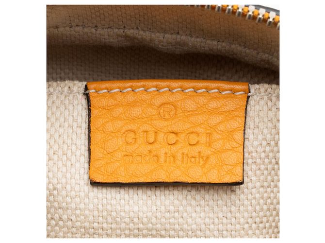 Borsa Soho Disco in pelle Gucci Arancione - vista 8