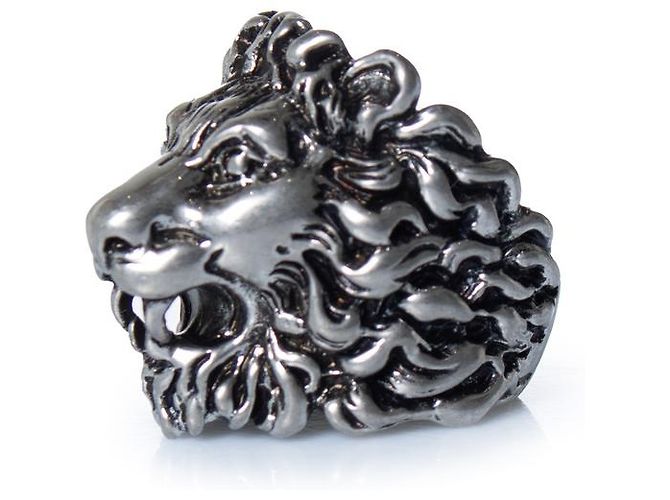 Gucci, Unisex Löwenkopfring aus Silber Metallisch - Ansicht 2