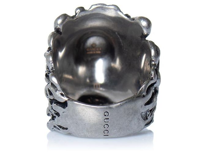Gucci, Unisex Löwenkopfring aus Silber Metallisch - Ansicht 6