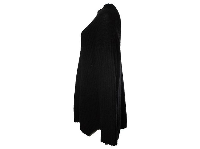By Malene Birger Von Malene Birger, gerippter Mohair-Woll-Pullover Schwarz - Ansicht 2