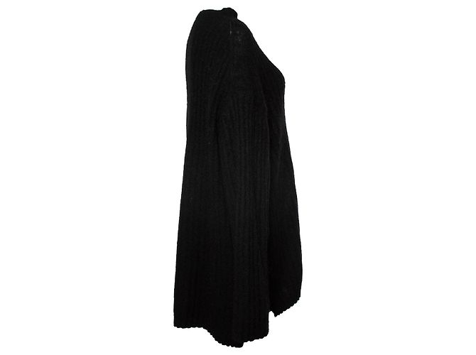 By Malene Birger Von Malene Birger, gerippter Mohair-Woll-Pullover Schwarz - Ansicht 4
