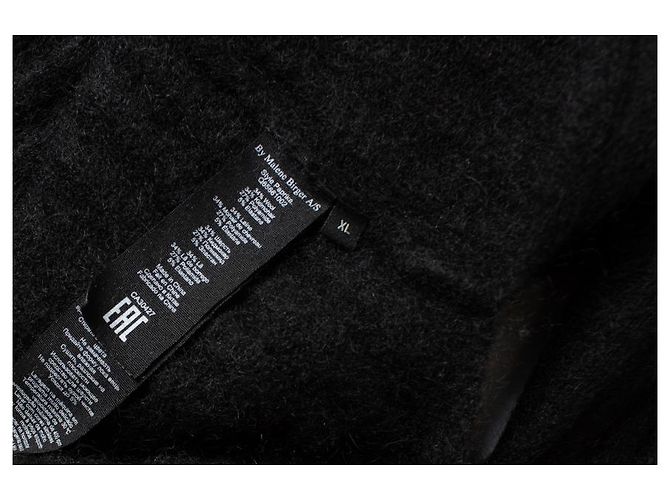 By Malene Birger Von Malene Birger, gerippter Mohair-Woll-Pullover Schwarz - Ansicht 5