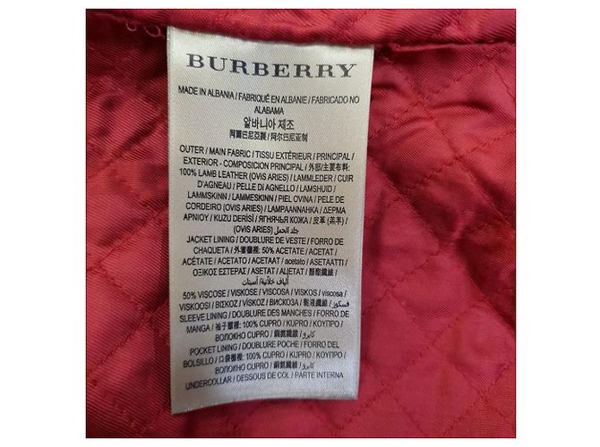 Burberry Biker-Jacke mit Steppmuster aus schwarzem Lammleder - Ansicht 5