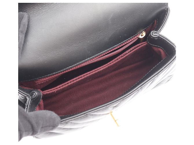 Borsa 2WAY in pelle Chanel Coco Handle Chevron Nero - vista 2