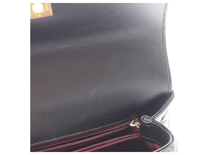 Borsa 2WAY in pelle Chanel Coco Handle Chevron Nero - vista 9