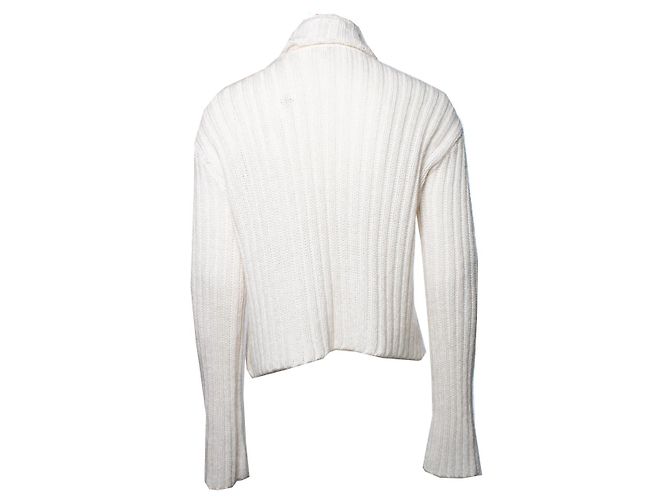 Emporio Armani, Strickjacke in Creme Weiß Roh - Ansicht 4