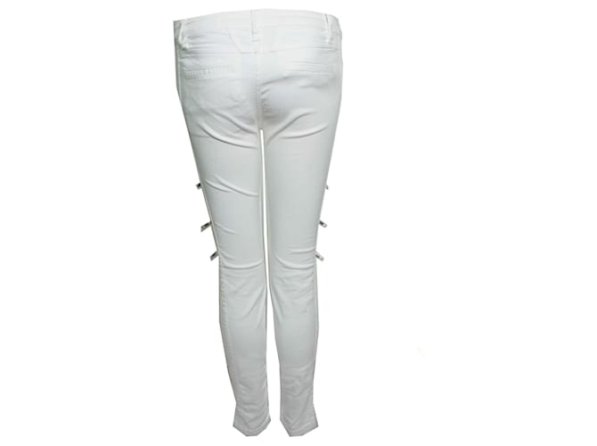 CLOSED, jeans biker blanco con cremalleras - vista 2