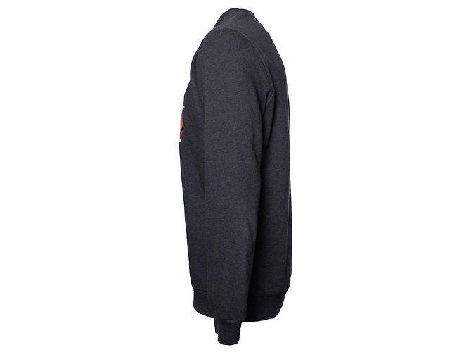 Givenchy, Maglione grigio a girocollo con stampa - vista 4