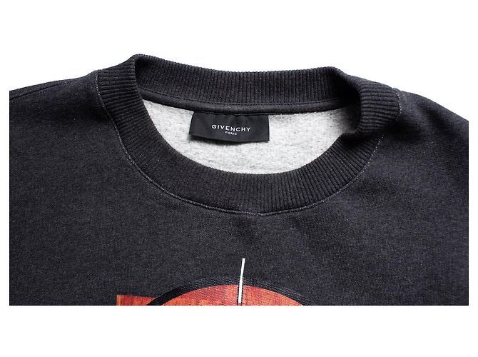 Givenchy, Maglione grigio a girocollo con stampa - vista 7