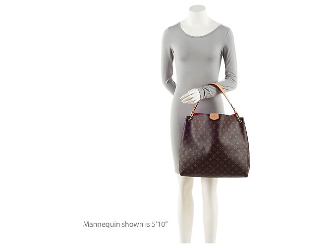 Louis Vuitton Monogram Canvas Graceful MM Hobo Marrone - vista 5