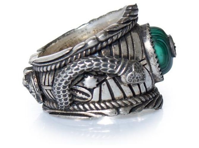 Gucci, silberner Garden Logo Ring Mehrfarben - Ansicht 3