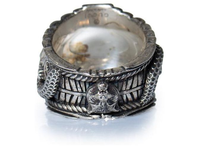 Gucci, silberner Garden Logo Ring Mehrfarben - Ansicht 4