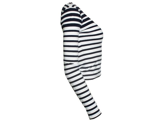 T by Alexander Wang, Top de cuello redondo a rayas Multicolor - vista 4