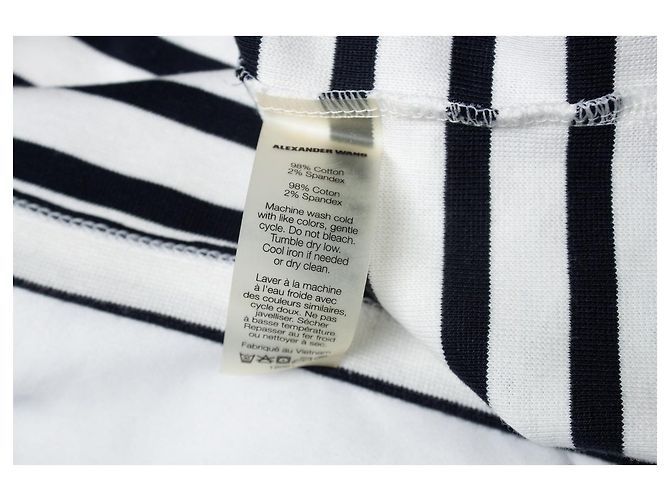 T by Alexander Wang, Top de cuello redondo a rayas Multicolor - vista 6