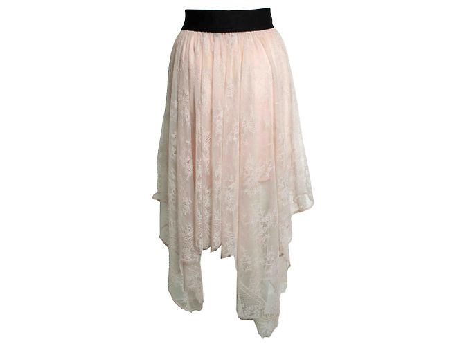 Maje, falda de encaje rosa - vista 3