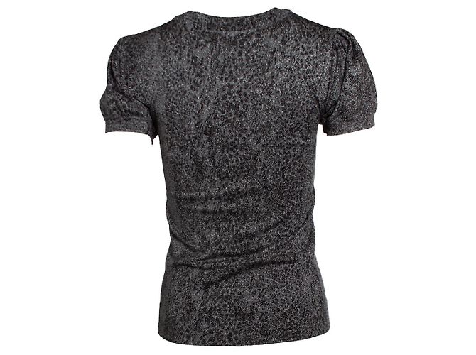 Diane von Furstenberg, top de lurex con estampado de leopardo Gris - vista 3