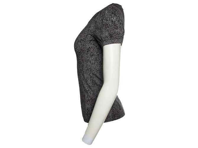 Diane von Furstenberg, top de lurex con estampado de leopardo Gris - vista 4