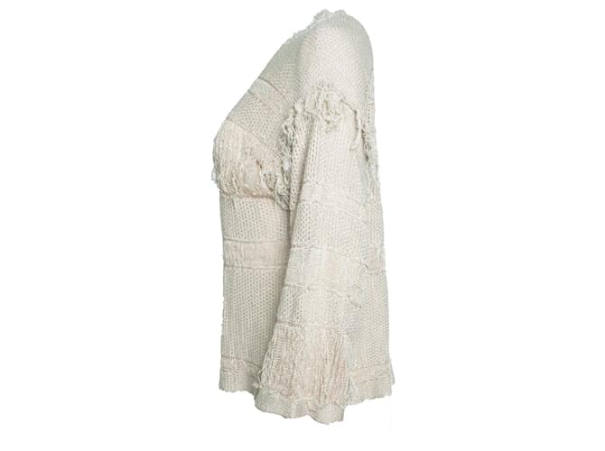 Isabel Marant, Strickoberteil mit Fransen Braun Beige - Ansicht 2