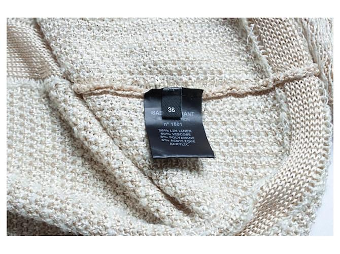 Isabel Marant, Strickoberteil mit Fransen Braun Beige - Ansicht 5