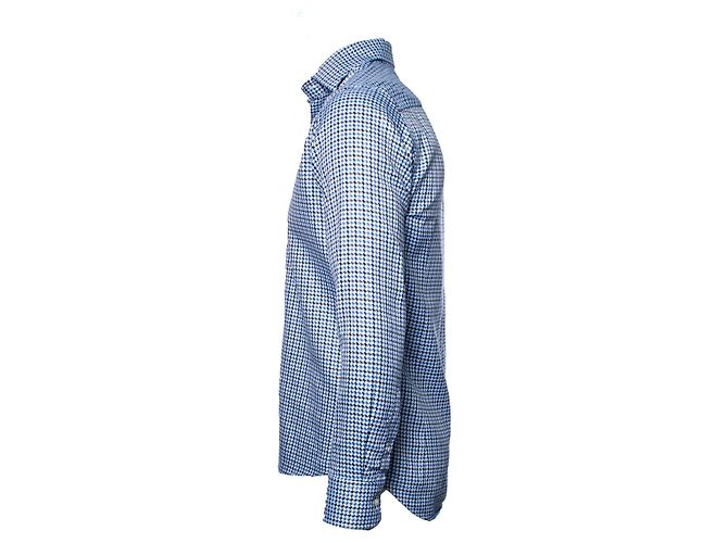 Etro, camicia pied-de-poule blu - vista 3
