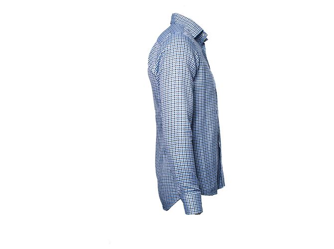 Etro, camicia pied-de-poule blu - vista 4