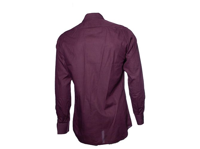 Yves Saint Laurent, camicia a quadri rosso vino - vista 2