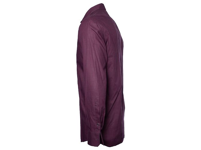 Yves Saint Laurent, camicia a quadri rosso vino - vista 3