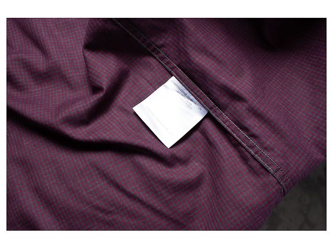 Yves Saint Laurent, camicia a quadri rosso vino - vista 6