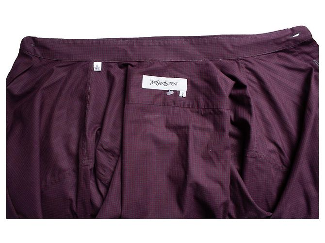 Yves Saint Laurent, camicia a quadri rosso vino - vista 7