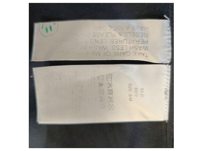 Ganni Maxikleid mit gerafftem Rüschenkragen aus schwarzem Polyester - Ansicht 5