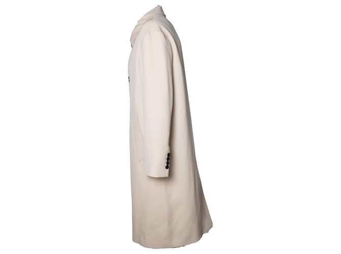 Ami, cappotto beige con 2 tasche a filetto Marrone - vista 4