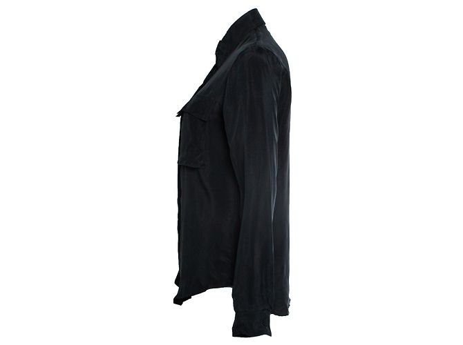 Anine Bing, Camicia nera con tasche Nero - vista 2
