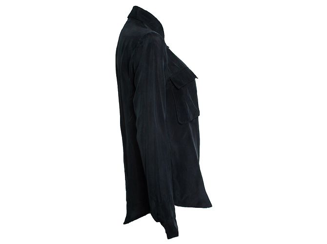Anine Bing, Camicia nera con tasche Nero - vista 4
