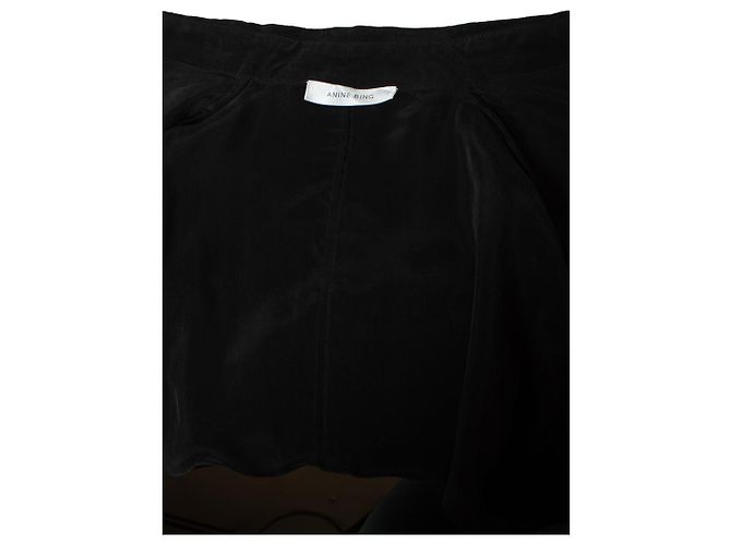 Anine Bing, Camicia nera con tasche Nero - vista 6