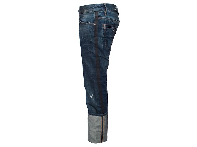 Dsquared2, Jeans blu con risvolti extra alti in taglia IT42/S. - vista 2