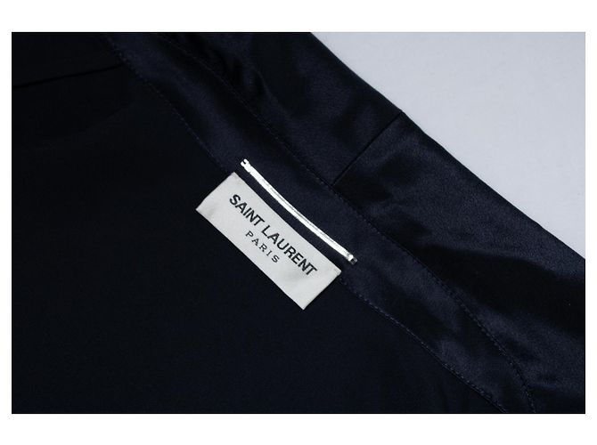 Saint Laurent, kimono in seta blu 2022 - vista 6