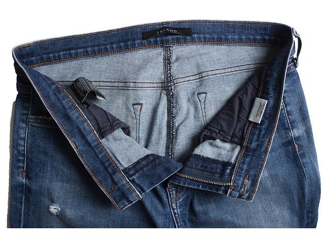 J Brand, vaqueros azul medio con rotos - vista 7