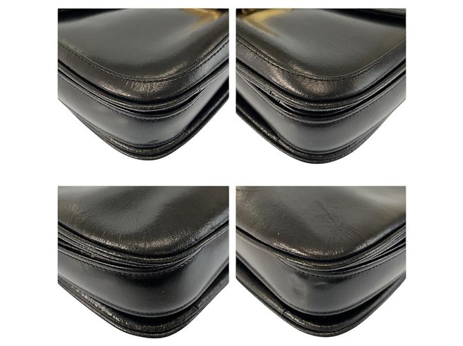 Céline Celine Leather Shoulder Bag Black - view 4